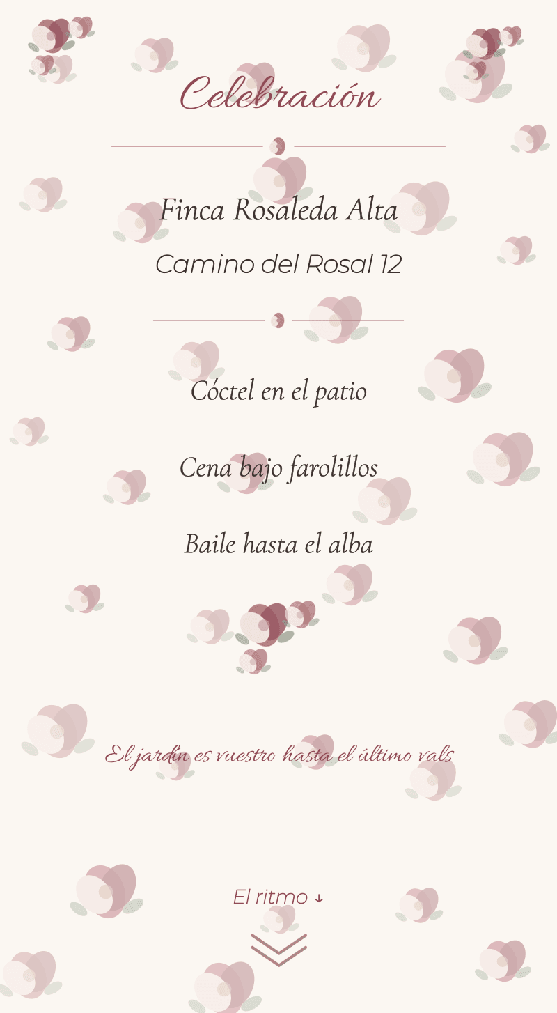 Boda — Rosaleda — Celebración