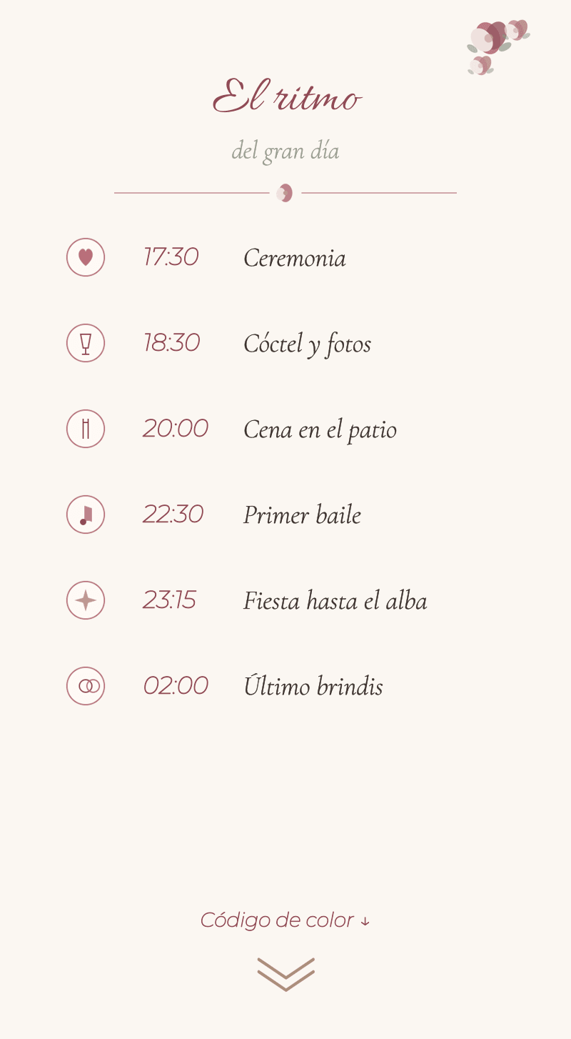 Boda — Rosaleda — El ritmo