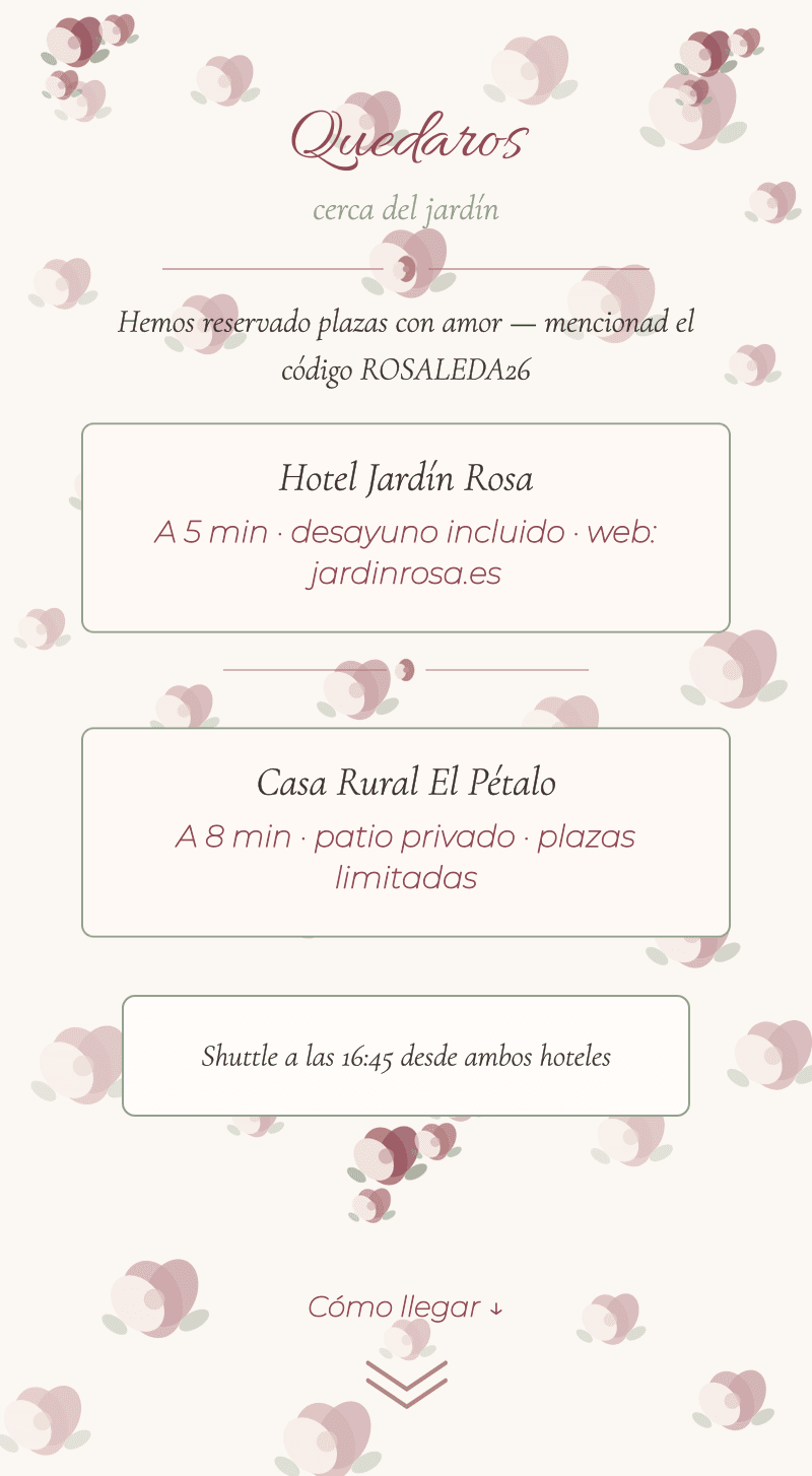 Boda — Rosaleda — Quedaros