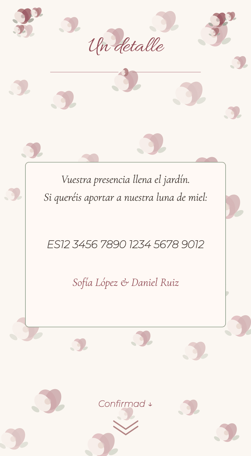 Boda — Rosaleda — Un detalle