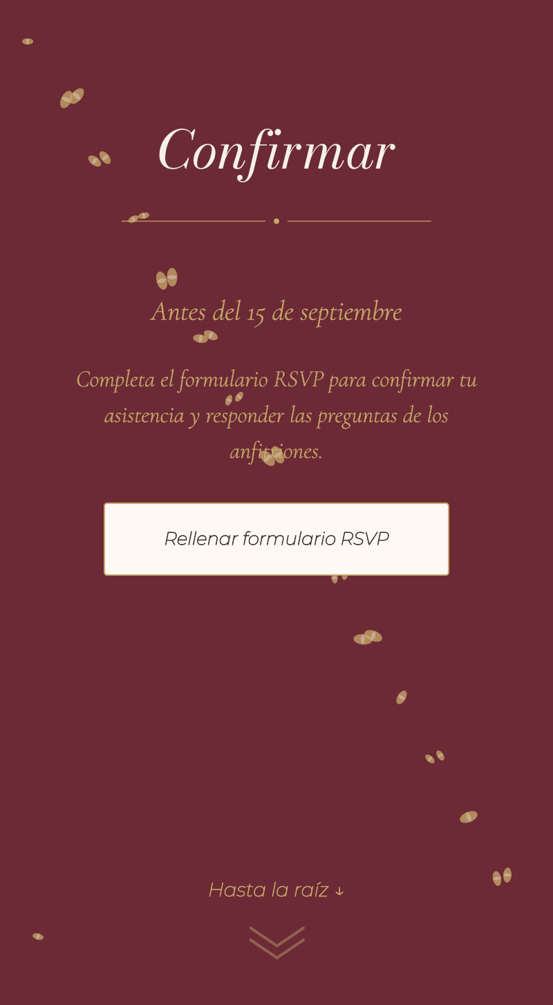 Boda — Viñedo — Confirmar