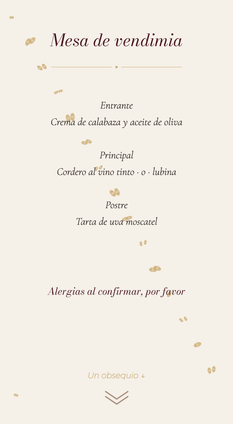 Boda — Viñedo — Mesa de vendimia