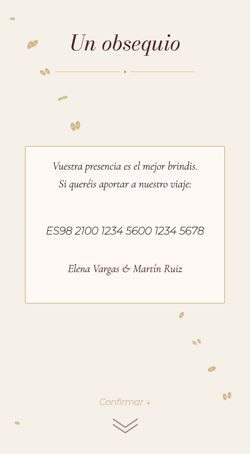 Boda — Viñedo — Un obsequio