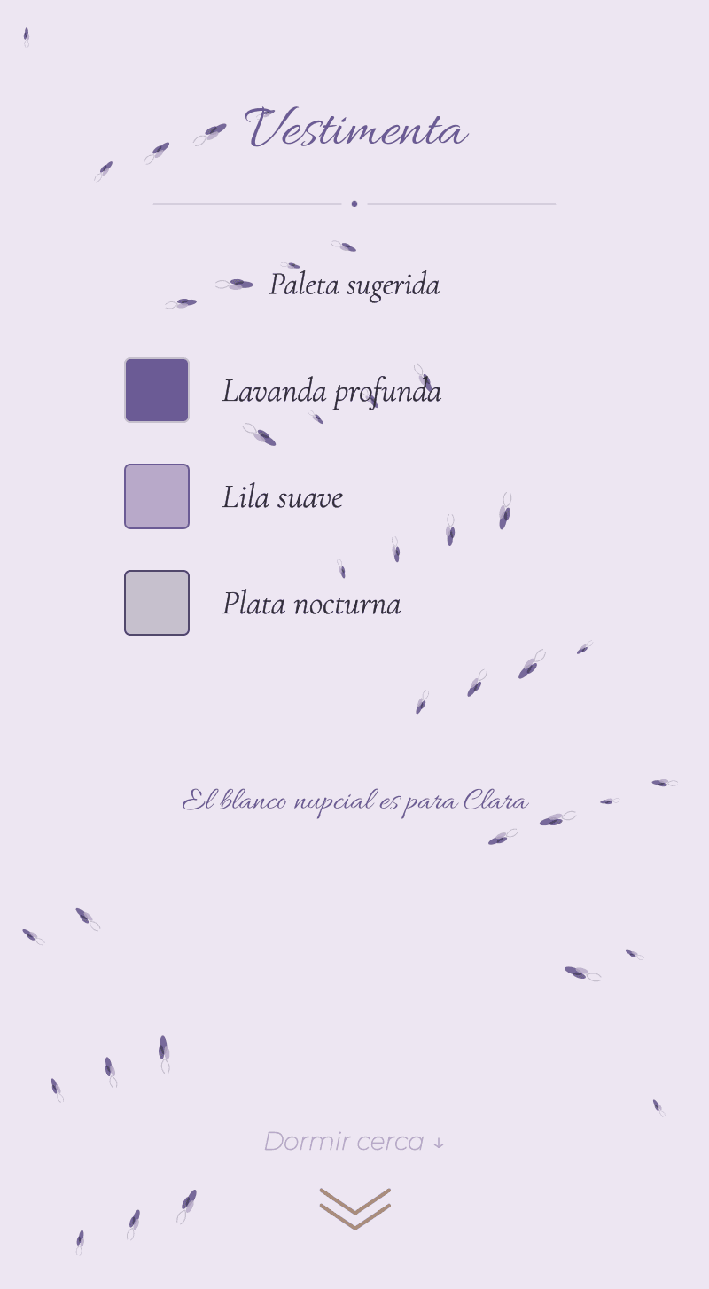 Boda — Lavanda — Vestimenta
