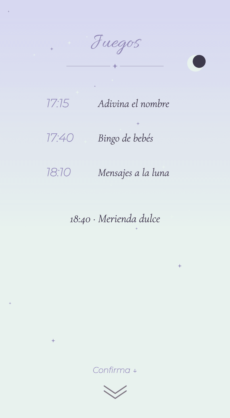 Baby Shower — Luna de Miel — Juegos