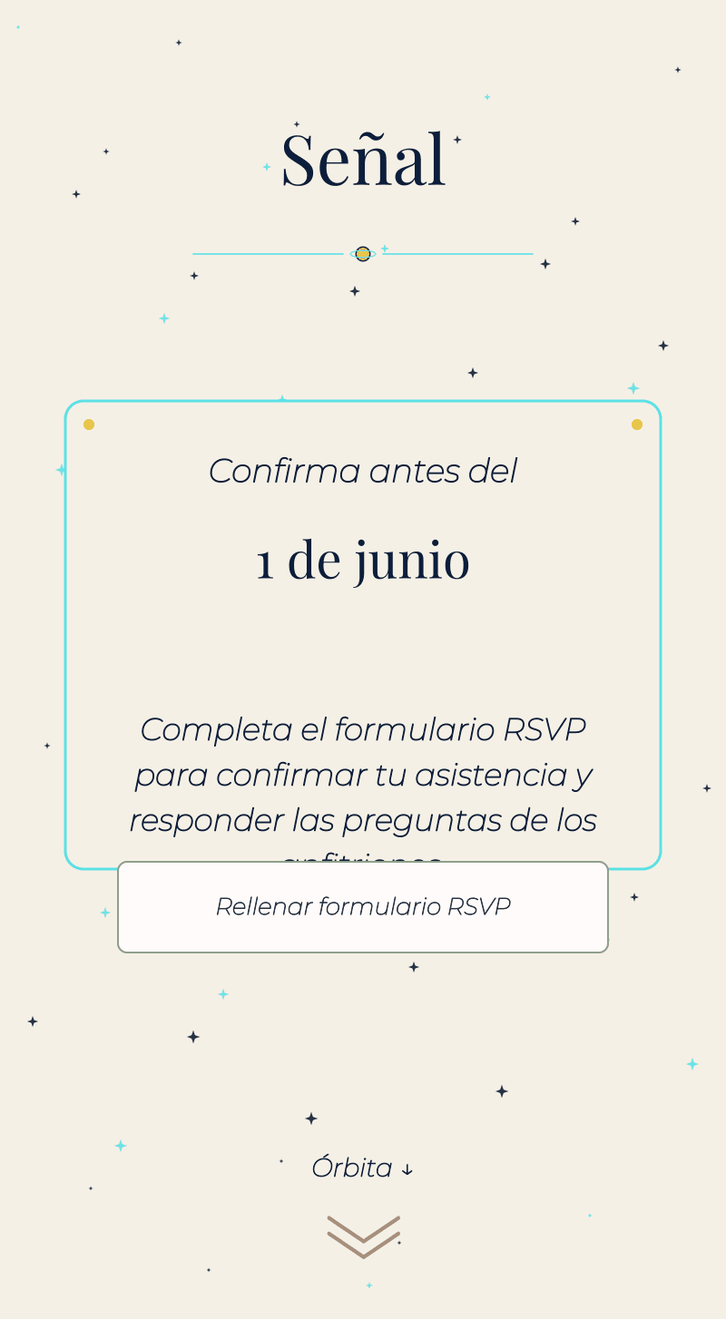 Cumple — Espacio — Señal de respuesta
