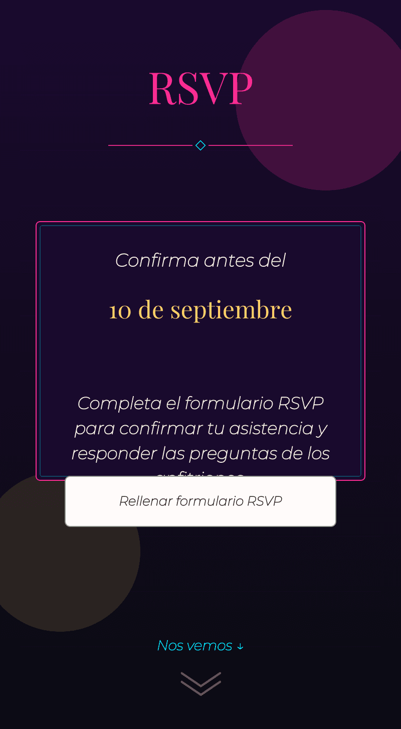 Cumple — Neon Noche — Confirma asistencia