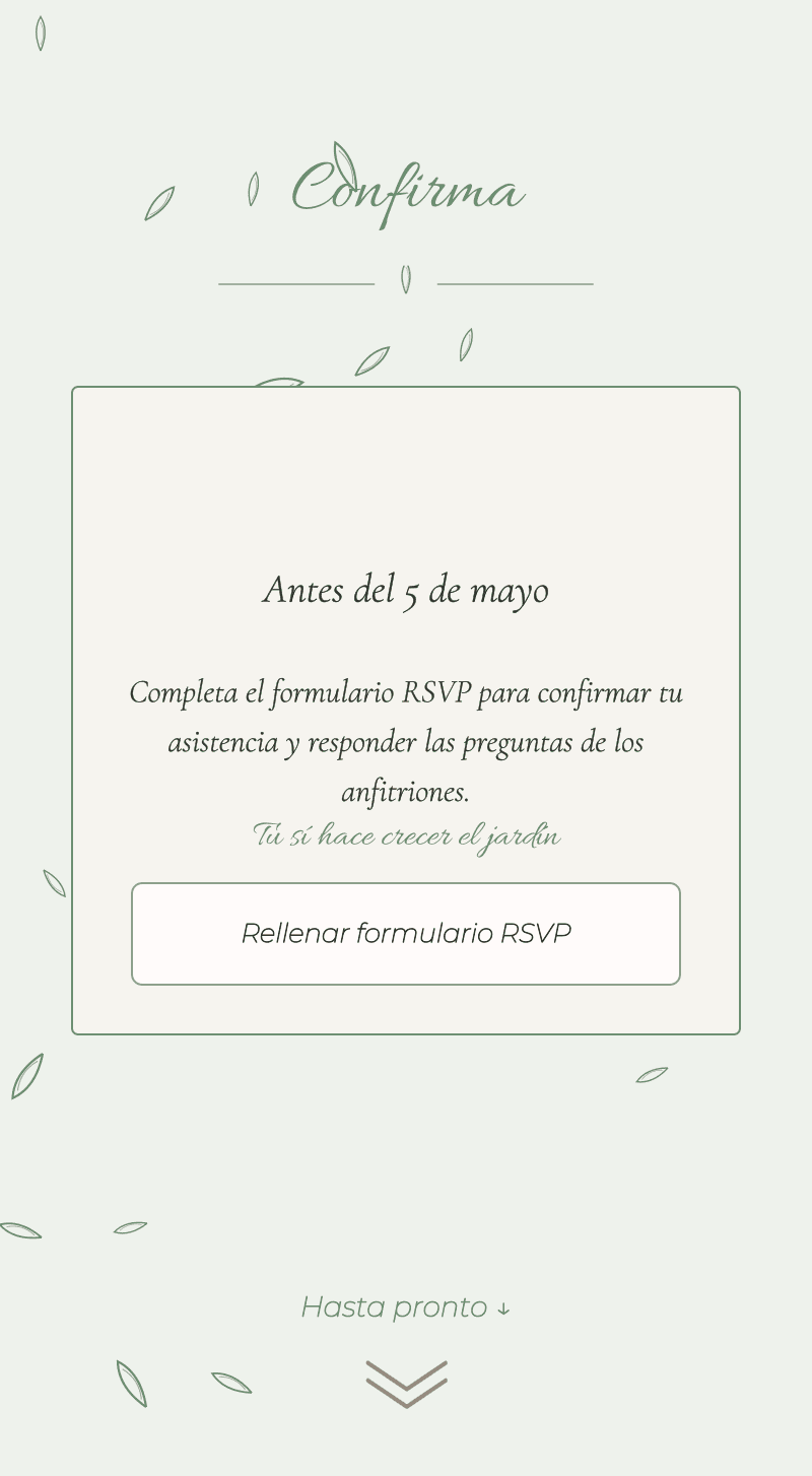 Baby Shower — Selva Suave — Confirma