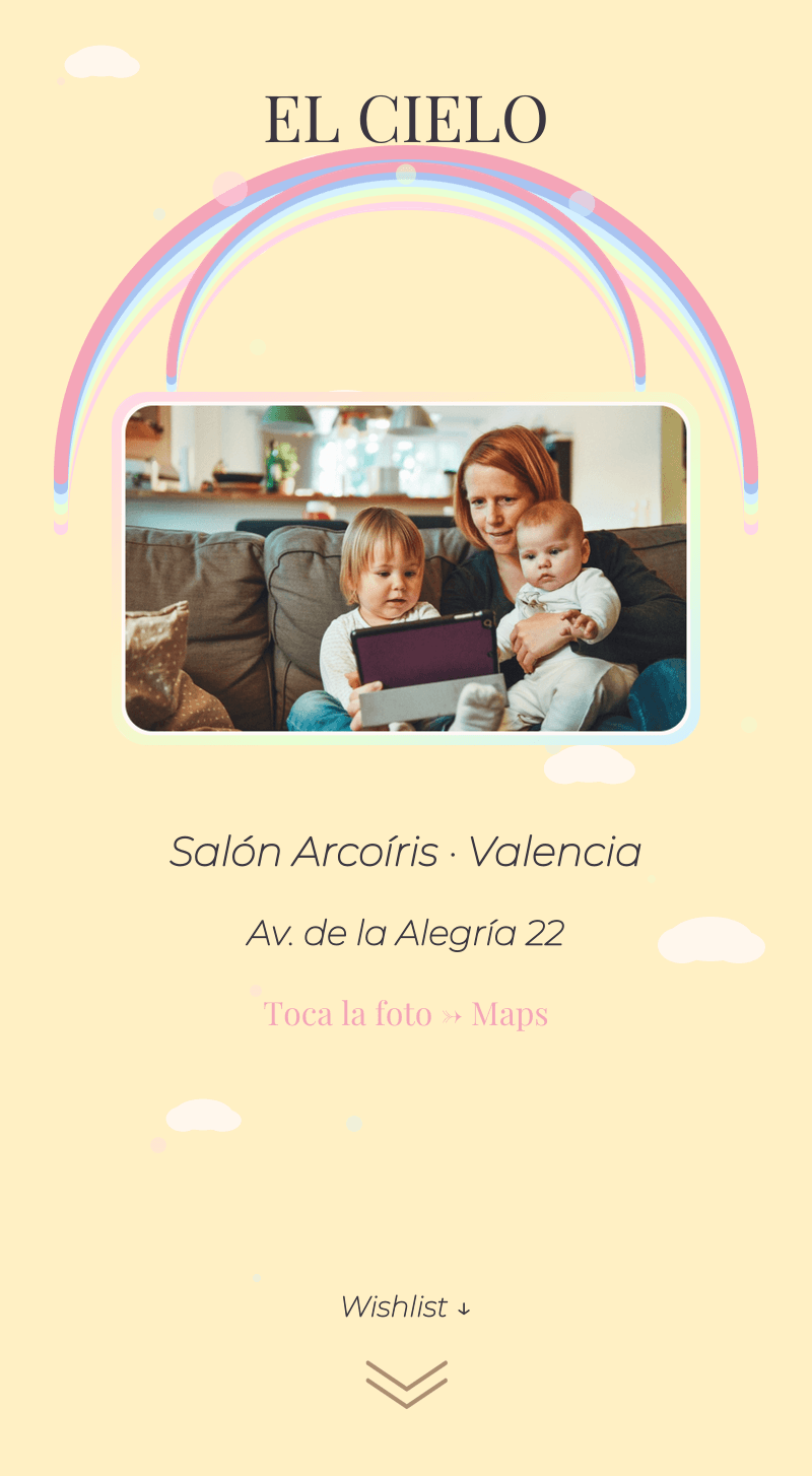 Baby Shower — Arcoíris Pastel — El cielo