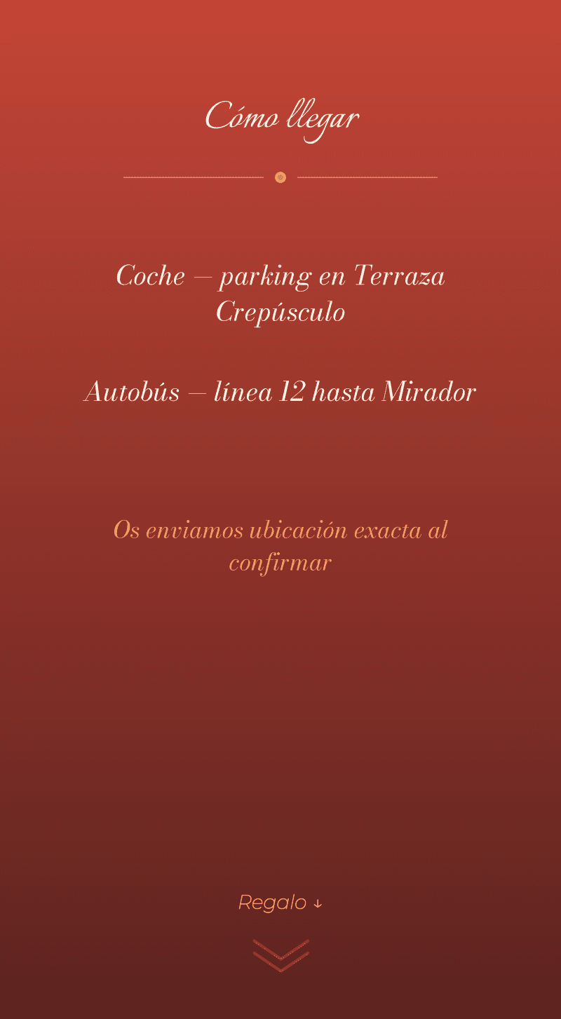 Boda — Atardecer — Cómo llegar