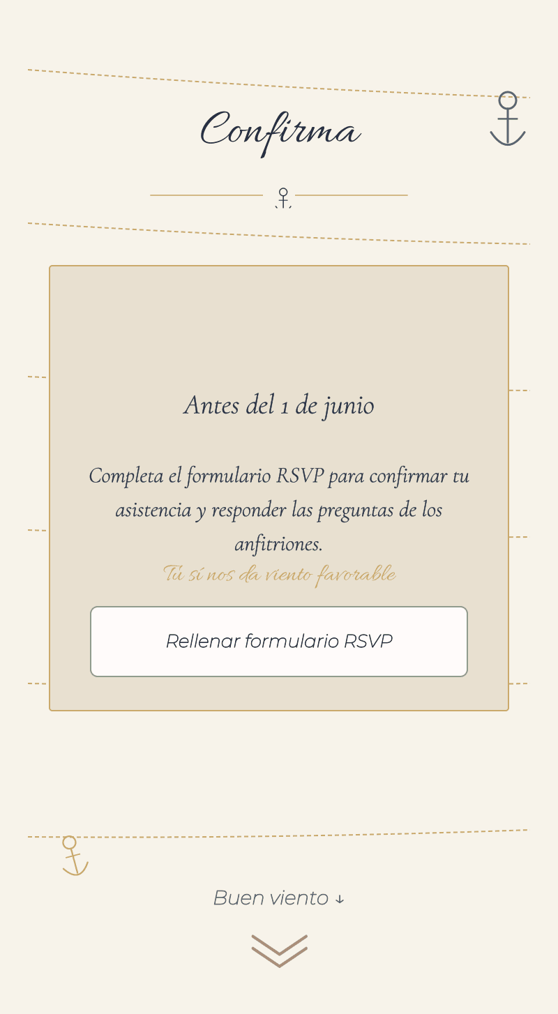 Baby Shower — Marinero Bebé — Confirma