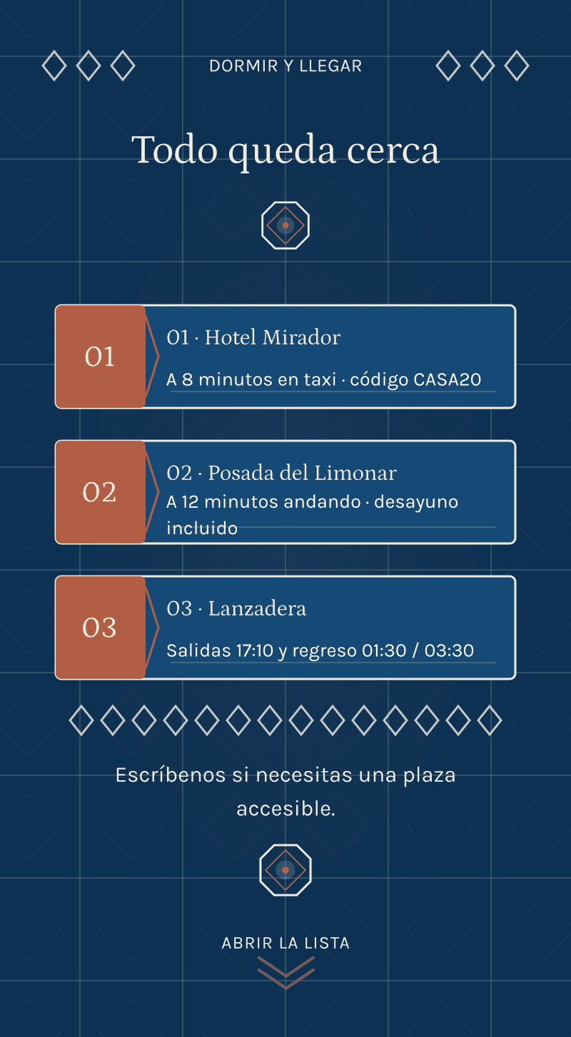 Boda — Casa de Cal — Dormir y llegar