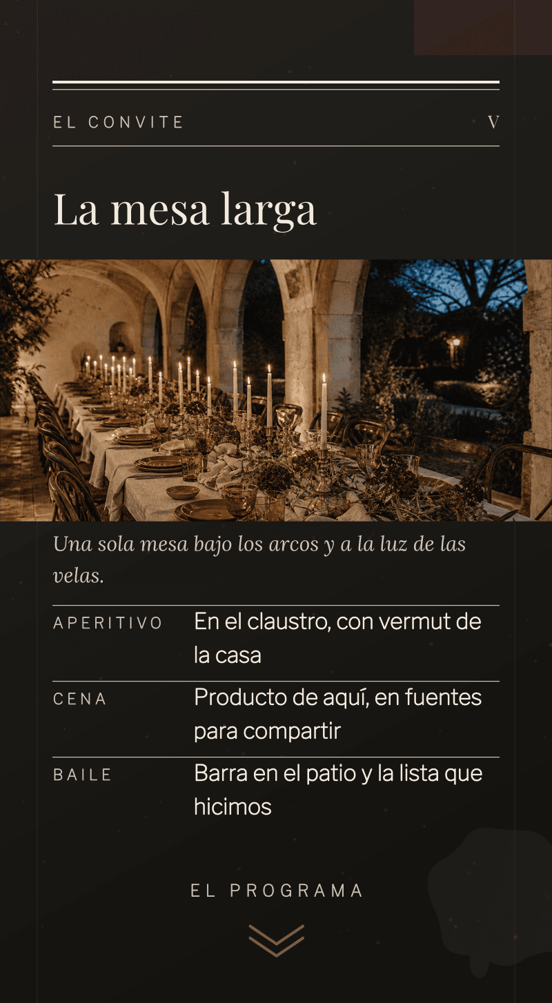 Boda — Tinta y Lino — El convite