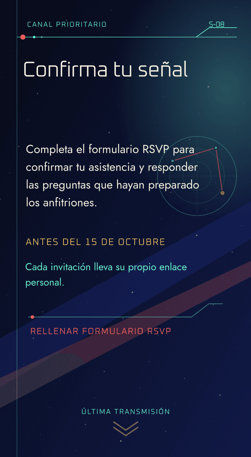 Cumpleaños — Escuadrón Estelar — Confirmación