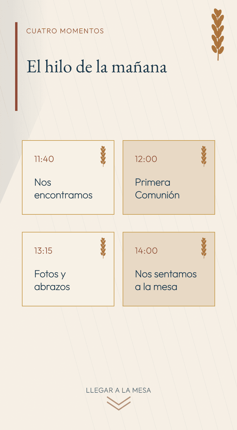 Comunión — Mesa de Trigo — El hilo de la mañana