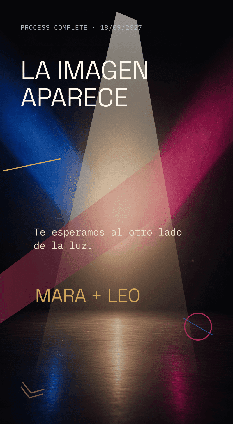 Revelación de género — La Prueba de Luz — La imagen aparece