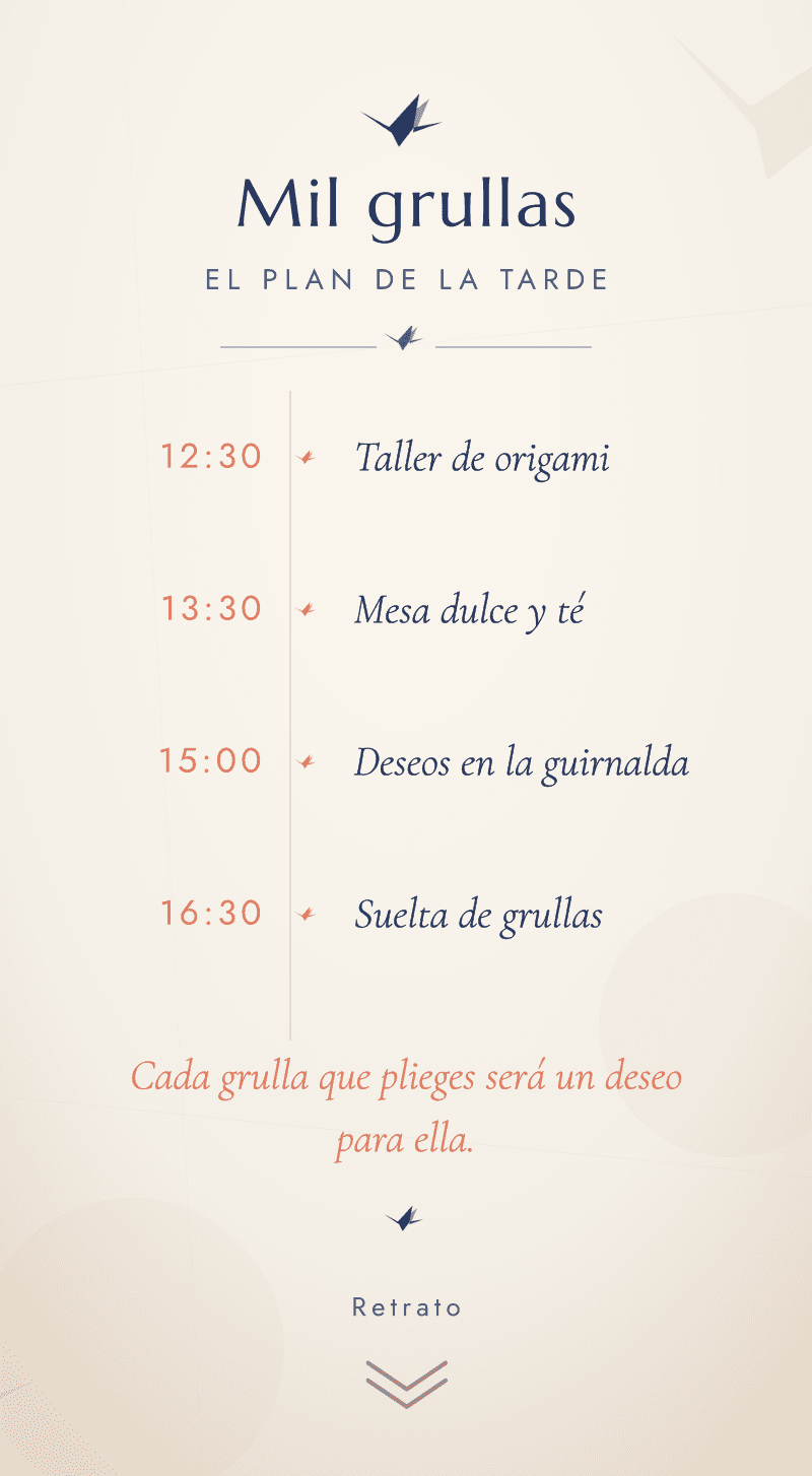 Baby Shower — Grullas de Papel — Mil grullas