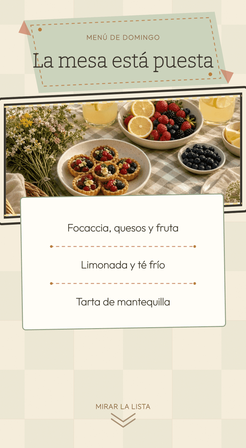 Baby Shower — Domingo de Picnic — La mesa está puesta