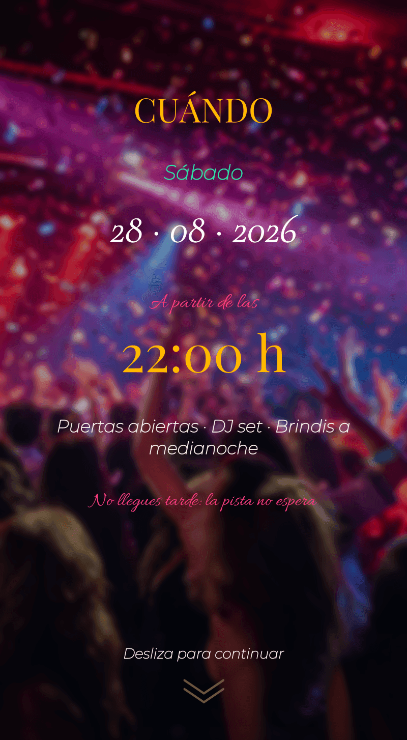 Neon Party — Cumpleaños adulto — Cuándo