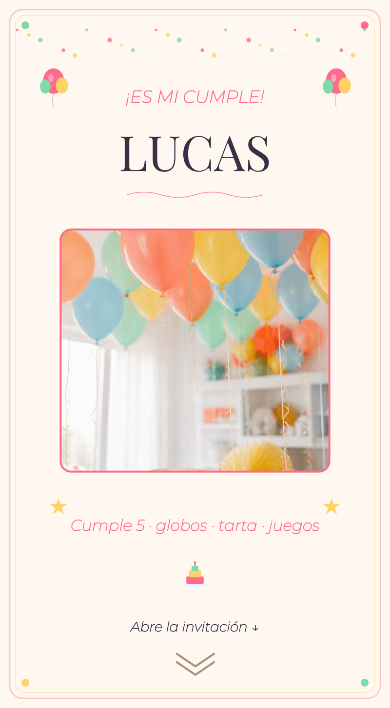 Cumpleaños Infantil — Fiesta de Globos — Portada