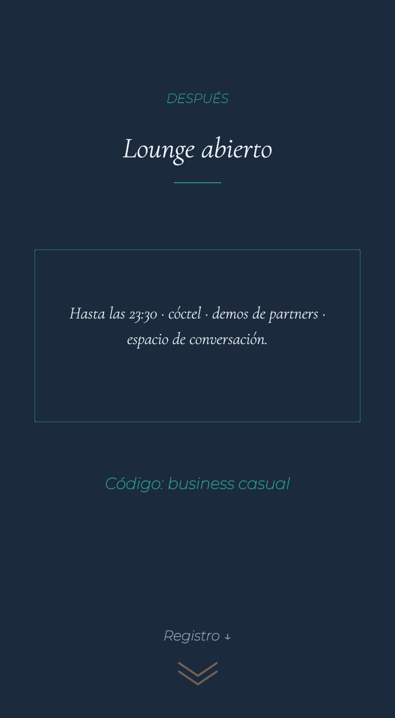 Corporativo — Summit Night — Networking