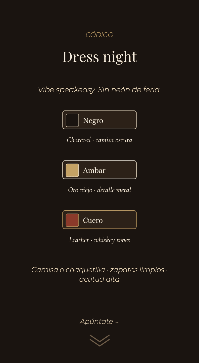Despedida — Última Noche Libre — Código