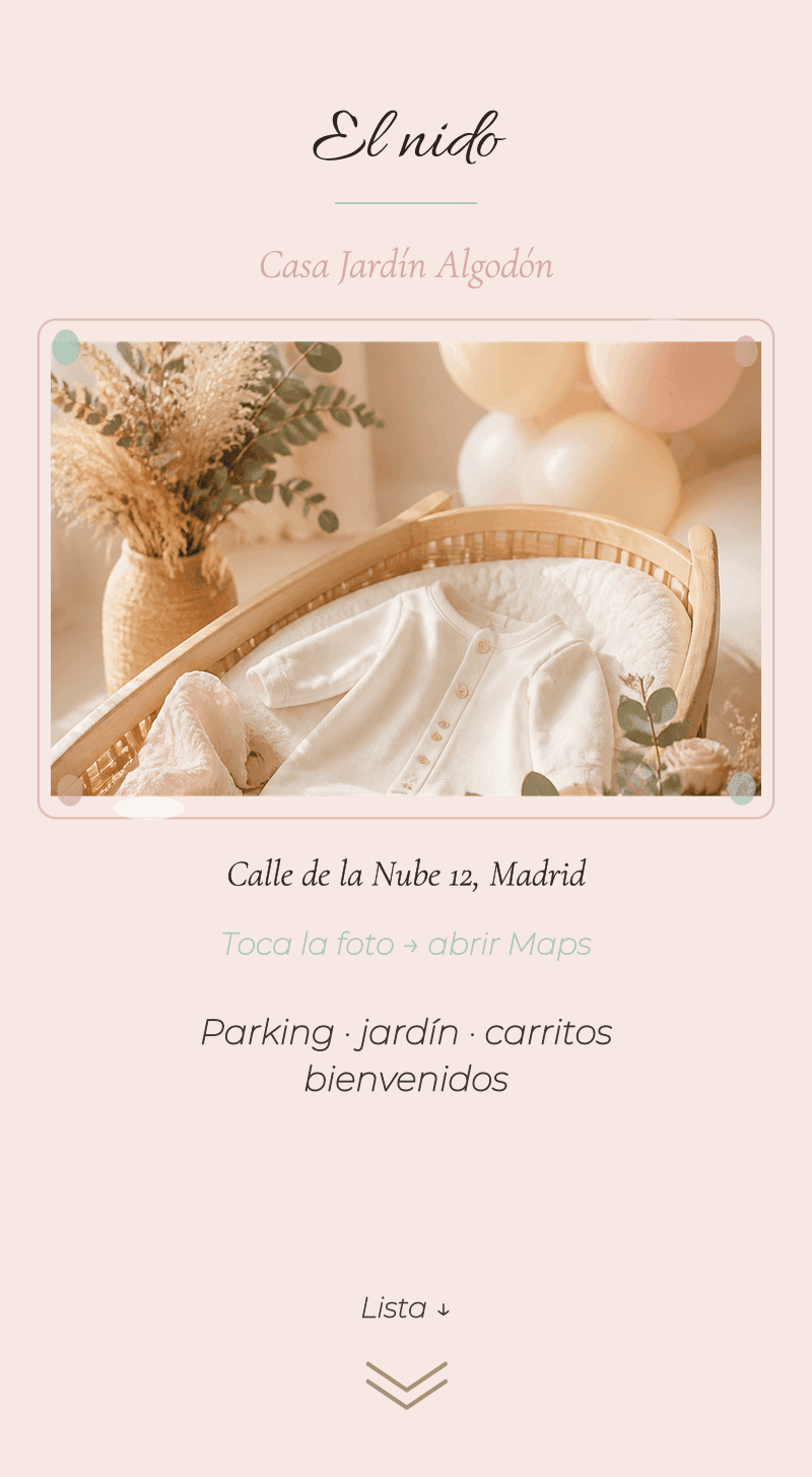 Baby Shower — Nube de Algodón — El nido