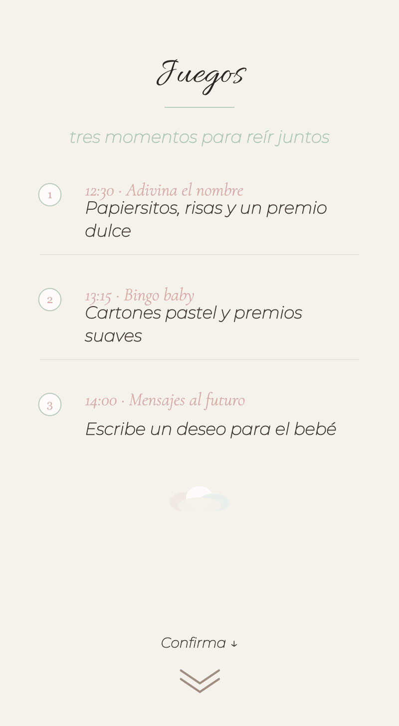 Baby Shower — Nube de Algodón — Juegos