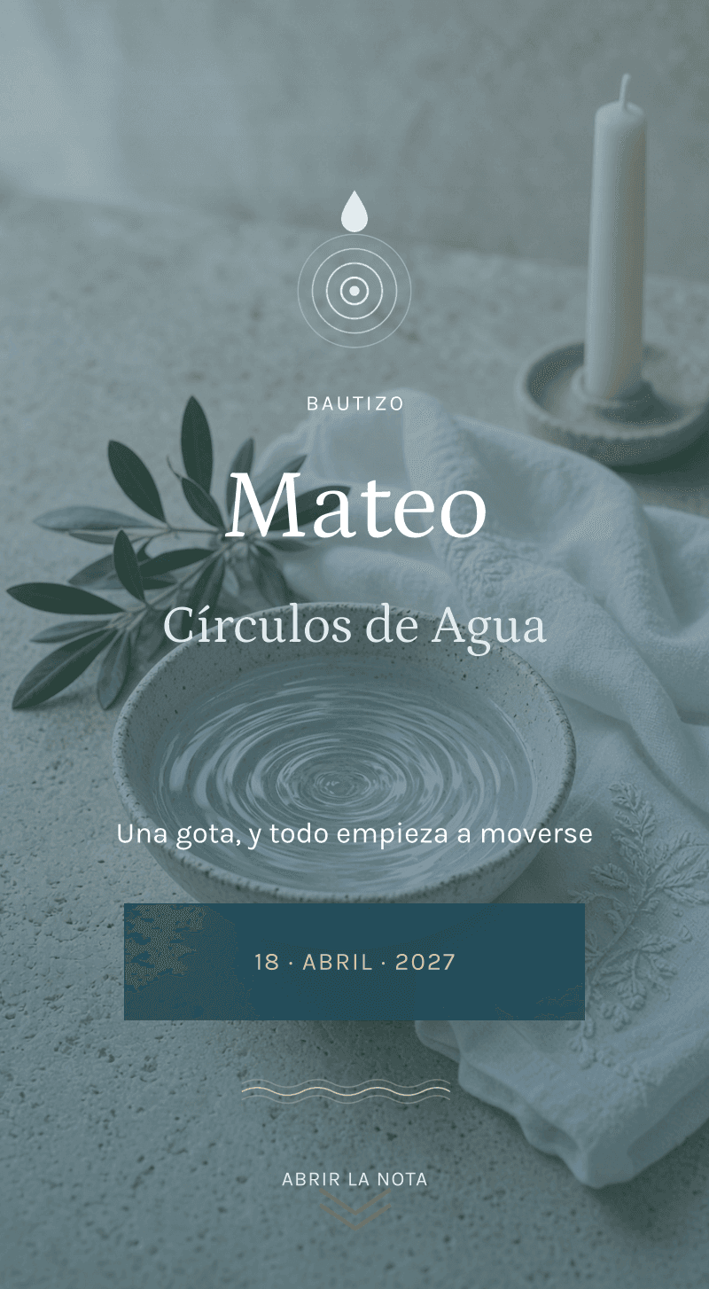 Bautizo — Círculos de Agua