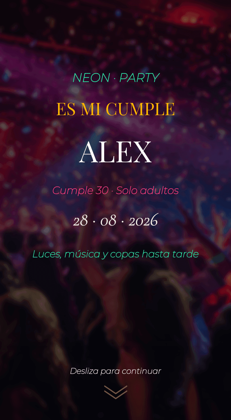 Neon Party — Cumpleaños adulto